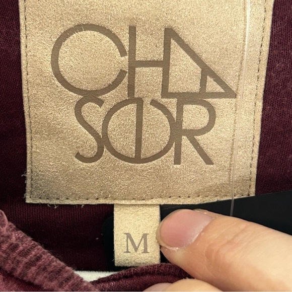 Chaser Burgundy Mineral Wash Button Down Jacket NWT - Picture 7 of 10